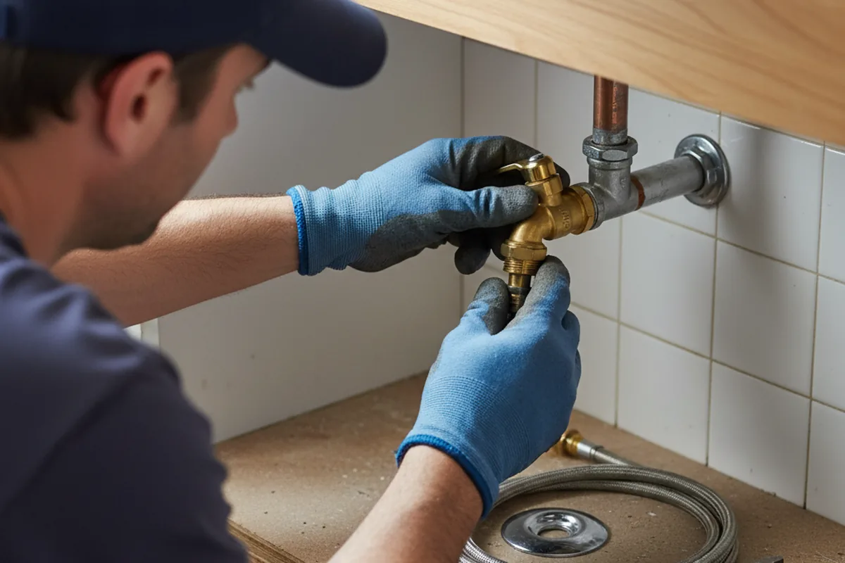 Shutoff valve and fitting work during Faucet and Fixture Repair in Murphy